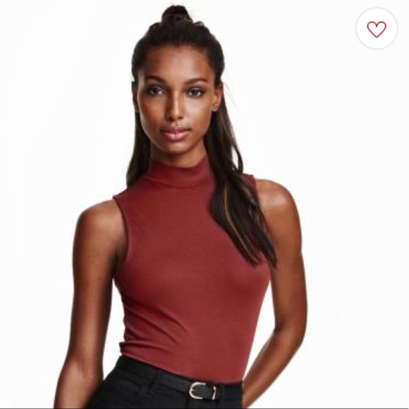 mock turtleneck tank